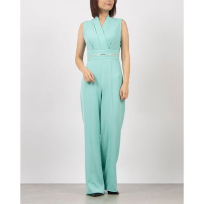 リナシメント RINASCIMENTO タックVネックラメラインオールインワン (Acqua Verde)