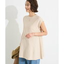 クラフトスタンダードブティック CRAFT STANDARD BOUTIQUE 洗える/UVカット/毛玉軽減 ノースリーブフレアニットプルオーバー (ライトベー...