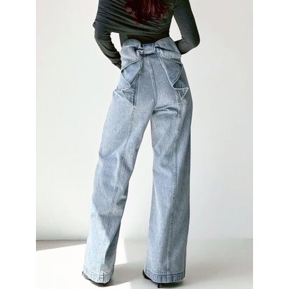 リゼクシー RESEXXY バックリボンデニムパンツ （アイスブルー）