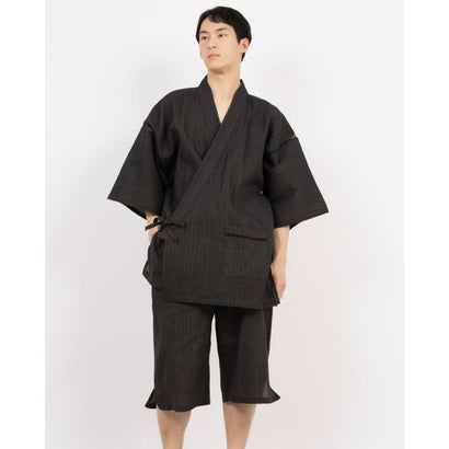 コムサメン COMME CA MEN コムサメン ストライプ柄 甚平 (ブラック) コムサメン COMME CA MEN コムサメン ストライプ柄 甚平 (ブラック)