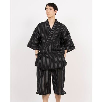 コムサメン COMME CA MEN コムサメン 太ストライプ柄 甚平 (コン)