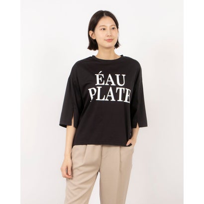 ブローディア BRODIAEA アルビニスタ Aラインロゴプリント5分袖Tシャツ （ネイビー）