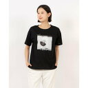 ブローディア BRODIAEA ハイブリットコットン フォトプリントTシャツ (ブラック)