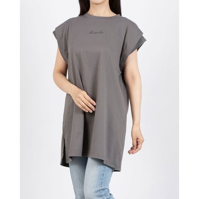 ブローディア BRODIAEA ハイブリットコットンフレンチスリーブチュニック （ブラック）