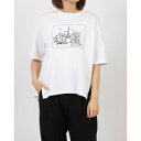 ブローディア BRODIAEA PREMIUMスムース 風景刺繍半袖Tシャツ (オフホワイト)