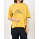 ブローディア BRODIAEA PREMIUMスムース 風景刺繍半袖Tシャツ (イエロー)