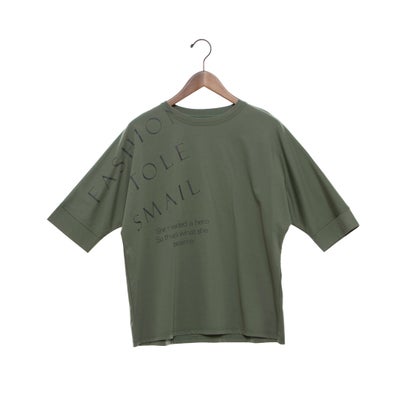 ブローディア BRODIAEA プレミアムコットン 5分袖ロゴカットソー （グリーン）