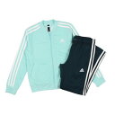 アディダス adidas ジュニア ジャージ上下セット エッセンシャルズ スリーストライプス トラックスーツ IM0283 (semi flash aqua/w...