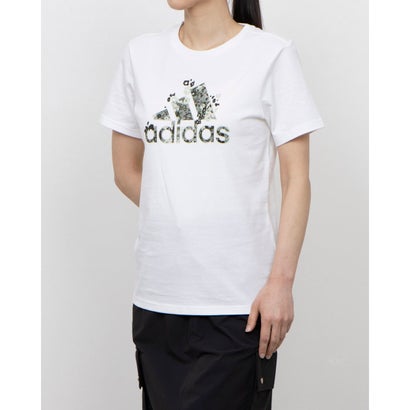 アディダス adidas レディース 半袖Tシャツ フローラル バッジ オブ スポーツ グラフィック半袖Tシャツ H52233 （ホワイト）