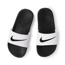 ナイキ NIKE ジュニア シャワーサンダル ナイキ カワ スライド GS/PS 819352100 (ホワイト/ブラック)