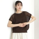 ザ ショップ ティーケー (ウィメン) THE SHOP TK(Women) フレンチスリーブメッシュニットタンクセット (ブラウン(044))