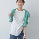 インディヴィ INDIVI 【洗える】ねじりデザインTシャツ (オフホワイト(003))