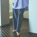 ザ ショップ ティーケー (ウィメン) THE SHOP TK(Women) ハイパーストレッチワイドパンツ【接触冷感/洗える】 (ネイビー(094))