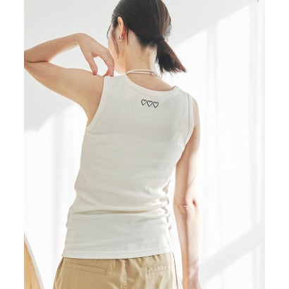 ハートモチーフリブ刺繍タンクトップのサムネイル