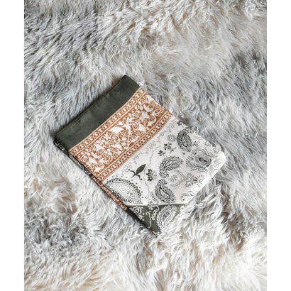 アルゴトウキョウ ARGO TOKYO Multi WAY Pattern Scarf 26123 マルチウエイパターンスカーフ 模様スカーフ スクエアスカーフ アクセサリー （モスグリーン）