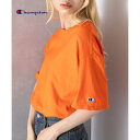 チャンピオン Champion Authentic TーSHIRTS チャンピオン ワンポイントロゴ Tシャツ T425 (オレンジ)