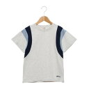 プティマイン petit main 【接触冷感】袖ライン配色Tシャツ (シロモク)