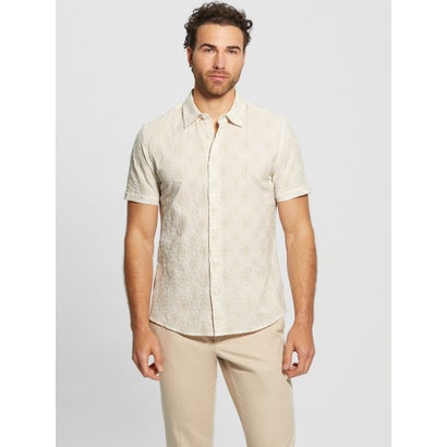 ゲス GUESS SS Mosaic Embroidery Shirt (F1BA)