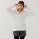 アウニイ auni ラッシュガード レディース 水着 体型カバー UPF50+ 接触冷感 Q-max 98% uvカット 夏 パーカー 日焼け 止め 防止 暑さ対策グッズ 長袖 指穴付き 8226 (ペイズリーホワイト)