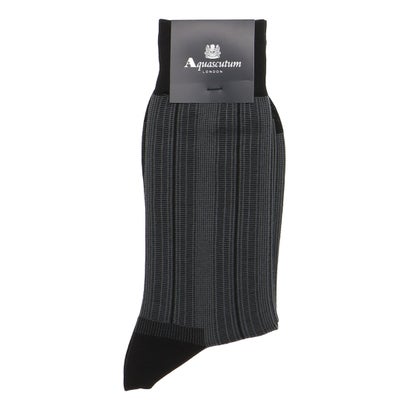 アクアスキュータム Aquascutum AQ接触冷感ストライプ （ブラック） 2