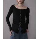 ガーリードール Girly Doll 長袖Tシャツ【韓国ファッション】 (ブラック)(4)