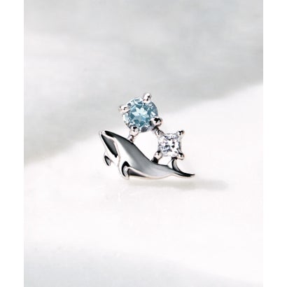 テイクアップ TAKE-UP 【 Solo Pierce】K14・K10 クジラ ハーフピアス （ホワイトゴールド）