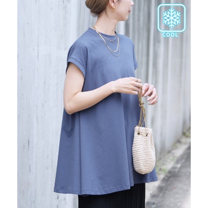 レカ reca 【接触冷感】フレンチスリーブフレアTシャツ(bel-bs-191)(アーバンブルー) レカ reca 【接触冷感】フレンチスリーブフレアTシャツ(bel-bs-191)(アーバンブルー)