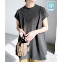 レカ reca 【接触冷感】フレンチスリーブフレアTシャツ(bel-bs-191)(チャコール)