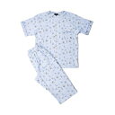 アダバット リラックスウェア アンダーウェア adabat RELAX WEAR / UNDER WEAR 半袖布帛パジャマ (ブルー)