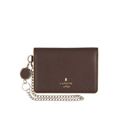 ランバン オン ブルー LANVIN en Bleu リム リール付き2面パスケース (ブラウン) ランバン オン ブルー LANVIN en Bleu リム リール付き2面パスケース (ブラウン)