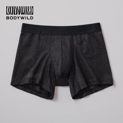 ボディワイルド BODY WILD ボクサーパンツ ラッセルレース アンティークストライプ柄 【返品不可商品】 (ブラック)