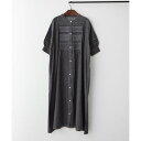 ナイスクラップ NICE CLAUP 【2025 Spring/Summer】スモッキングパフ袖デニムワンピース (CGY)