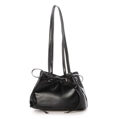 スタイルブロック STYLEBLOCK リボン付き巾着型ミニショルダーバッグ （ブラック）