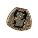 クララビジュー Clara Bijoux キャットモチーフ ブローチ (ブラック系)