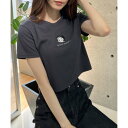 ミージェーン me Jane BETTY BOOPフロント刺繍ショート丈Tシャツ (チャコールグレー)