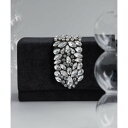 レジャ Leja 3WAYビジューベルベットバッグ結婚式 パーティードレス 成人式 20代 30代 40代 (BLACK)
