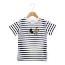 プティマイン petit main 【Disney】モチーフキャラ半袖Tシャツ (ボーダー)