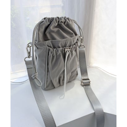 コルデ COLDE 【シーズンレス/軽量/コンパクト】ギャザーポケットミニショルダーバッグ （グレー）