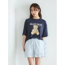 ジェラートピケ gelato pique 【ONLINE限定】ベアワンポイントTシャツ&ストライプショートパンツセット (NVY)