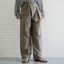 アクアガレージ aquagarage ウエストリボンアシンメトリータックパンツレディース 春 夏 秋 M L (カーキ)