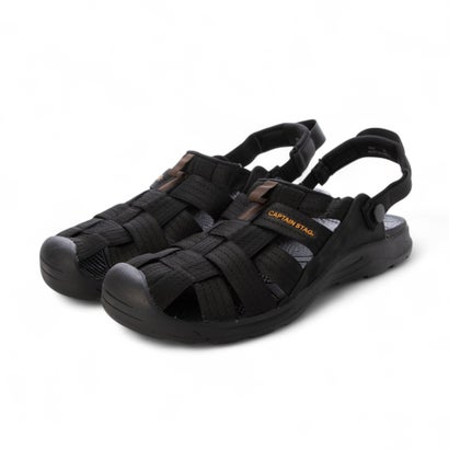 キャプテンスタッグ CAPTAIN STAG 軽量 編み込みカジュアル サンダル （BLK）