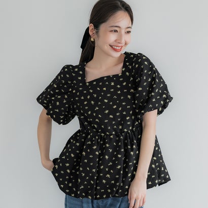 コカ coca サッカーバルーンブラウス （Black）