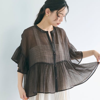 コカ coca シアーフリルブラウス （Brown）のサムネイル