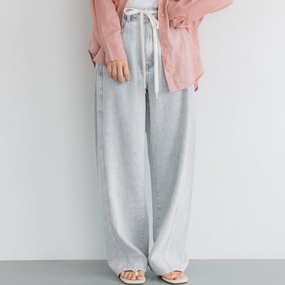 コカ coca デニム紐付きワイドパンツ （Lt.blue）のサムネイル