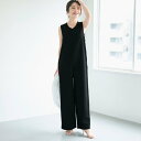 コカ coca エンボスフロントジップオールインワン (Black)