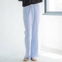 コカ coca クロスシャーリングセミフレアパンツ (Stripe)