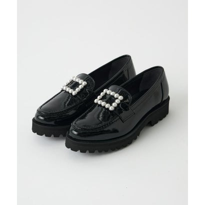 マーリエ ル カセット Maglie le cassetto エナメルパールローファー (ブラック)