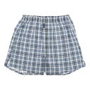 アクアスキュータム Aquascutum AQトランクス/25SサッカーチェックAー2本ゴム 【返品不可商品】 (ブルー)