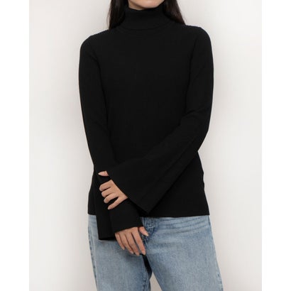 フェイズ エイト Phase Eight Fran Fluted Sleeve Ribbed Roll Neck Jumper （Black）