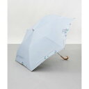 ニナ リッチ NINA RICCI NINA RICCI(ニナリッチ)花柄刺しゅう晴雨兼用パラソル(2段折りたたみ傘) (サックス)